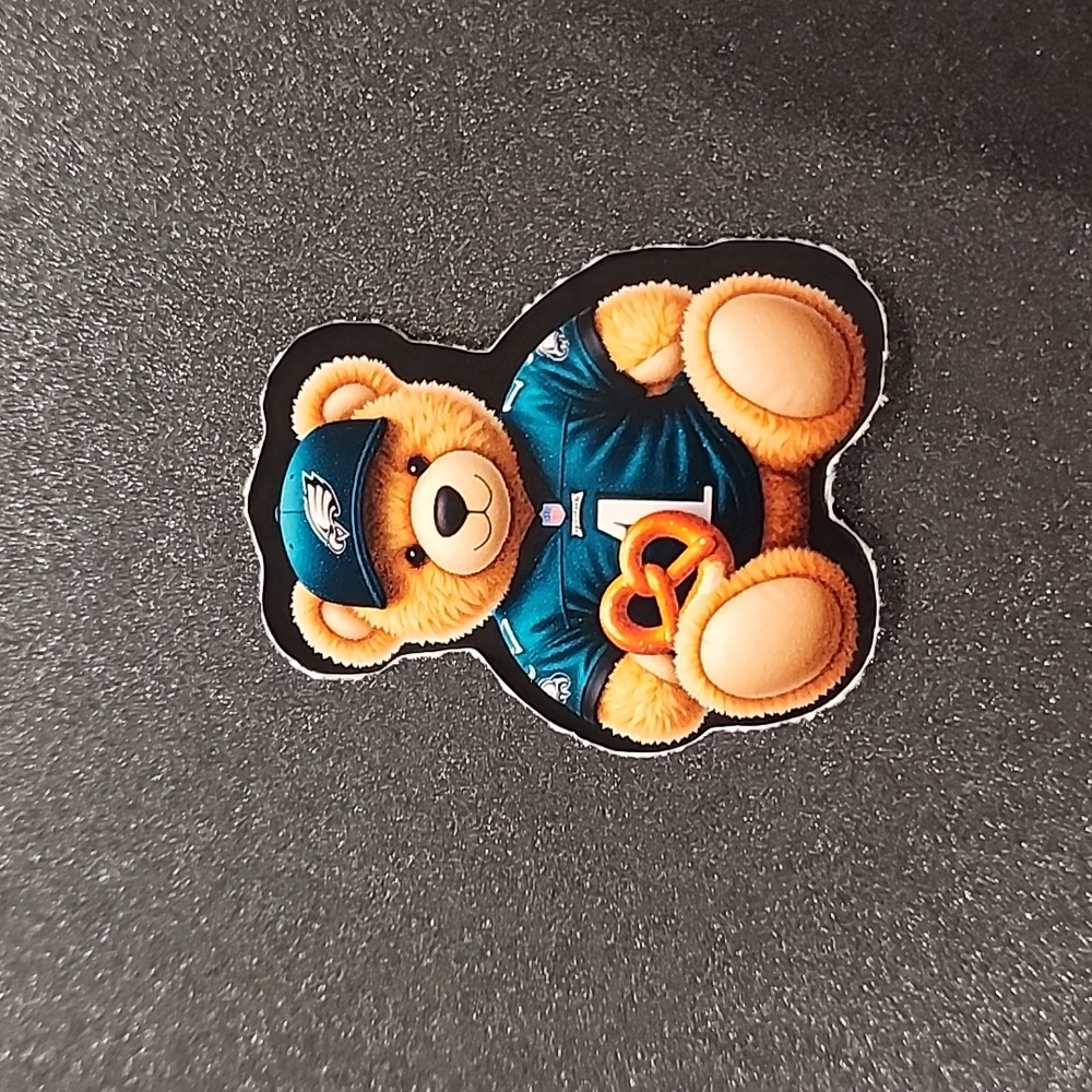 Brotherly Love Bears Eagles Sticker 1.66" x 2"